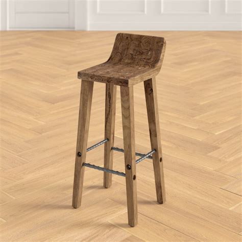 Solid Wood Bar Stool Bar Wood Solid Stool Seat Brown Berkshire