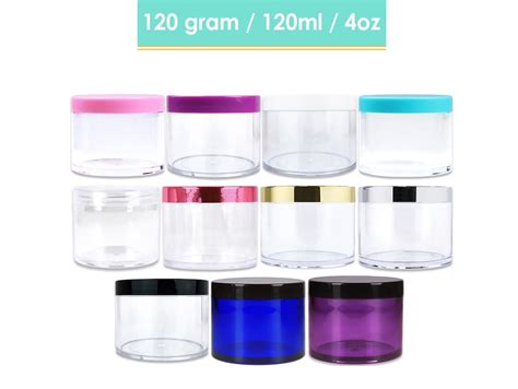 4 Oz 120 Gram 120 Ml Round High Quality Acrylic Leak Proof Container