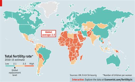 Total Fertility Rate Worldwide Rdataisbeautiful