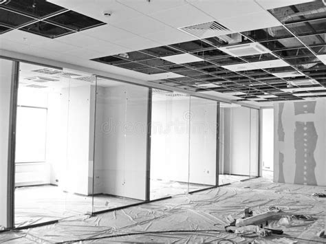 Works Building Finishing Ceiling Stock Photo Image Of Dust Website