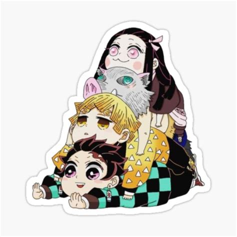 Demon Slayer Sticker By Nicoletownse Redbubble