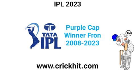 Ipl Purple Cap Winners List From 2008 To 2023 Crickhit