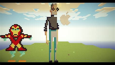 Minecraft Pixel Art Steve Jobs Speed Art Youtube