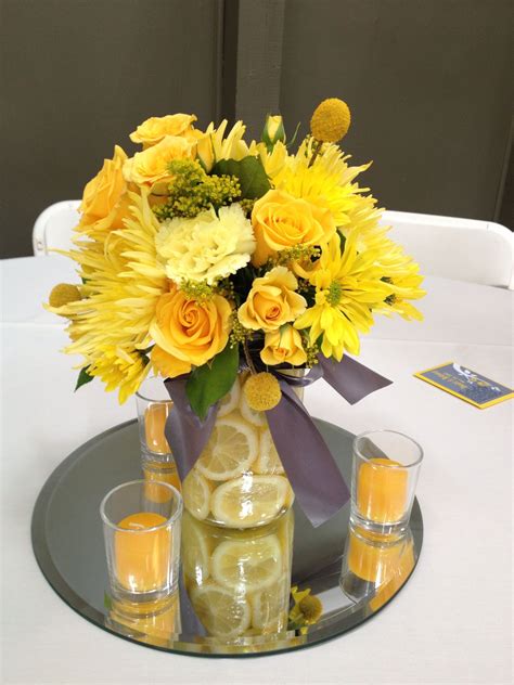 Yellow Centerpieces For My Reception Vase Will Be Large Mason Jars