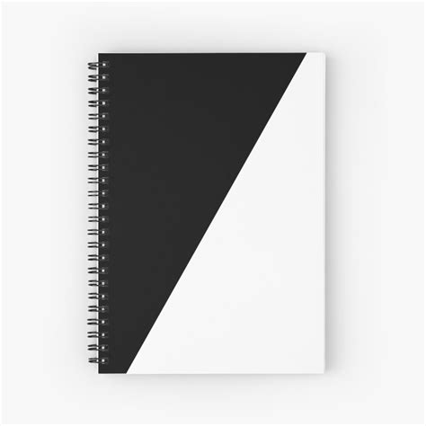 Plain Black And White Triangle Spiral Notebook For Sale By