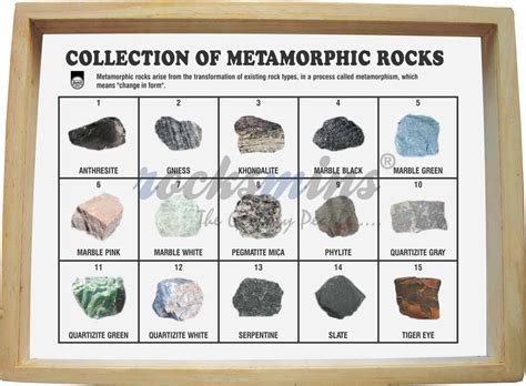 Collection Of 15 Metamorphic Rocks Kits Rocksmins Rocks