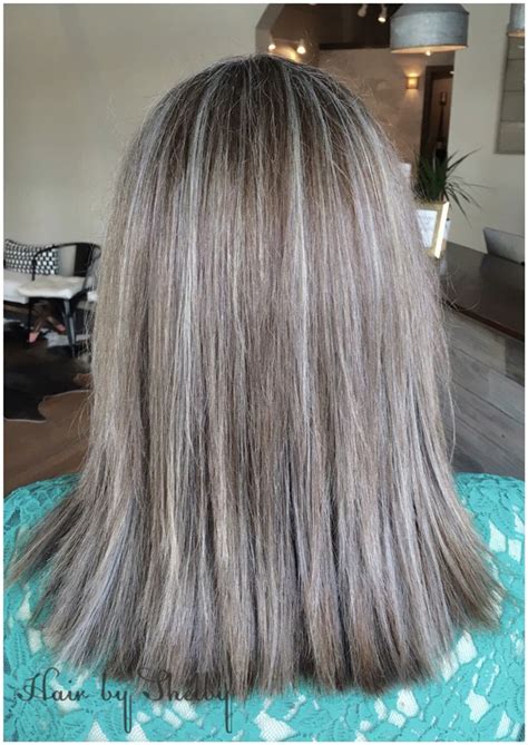Like highlights, you can also transition to gray hair with lowlights. gray hair gray hair bob haircut granny hair barbara ...