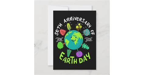 Earth Day 50th Anniversary Mother Planet Ecology Invitation Zazzle