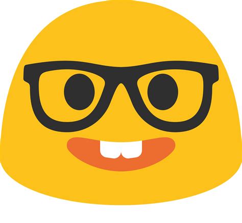Nerd Transparent Emoji Glass Clip Free Stock Nerd Face Emoji Android