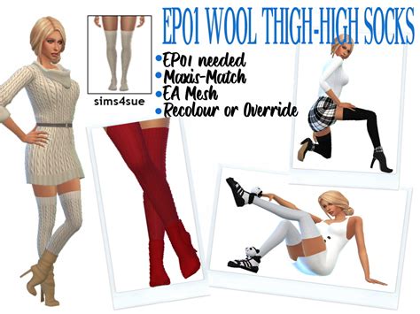 Ep01 Wool Thigh Highs At Sims4sue Sims 4 Updates