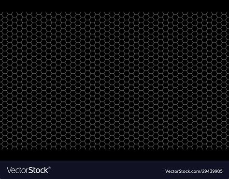 Dark Metal Hexagon Mesh Pattern Background Vector Image
