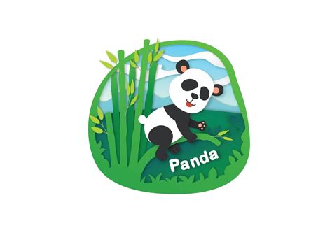 Alphabet Letter P Pandapaper Cut Concept Vector Illustration 2926148