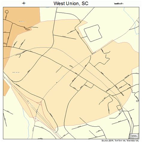West Union South Carolina Street Map 4576435