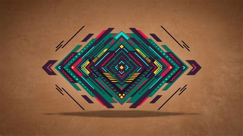 Colorful Geometric Shapes Pattern Wallpapers Wallpaper Cave