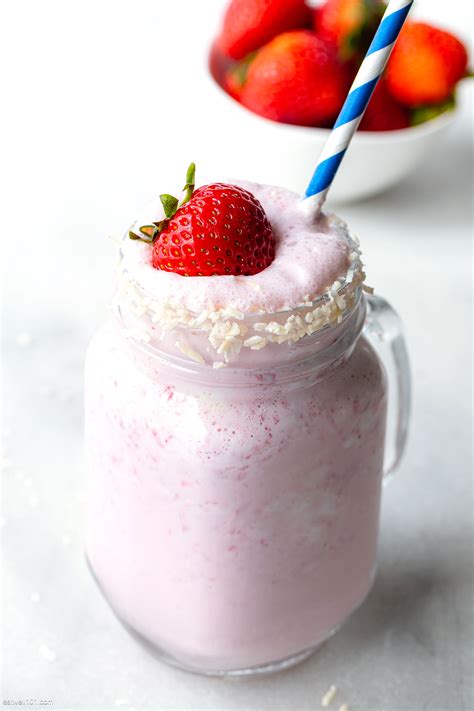 Minute Vanilla Strawberry Milkshake Recipe Strawberry Milkshake Recipe Eatwell