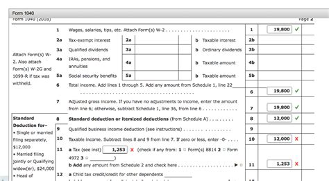 Solved Form 1040 Complete Pattys Form 1040 Form Department