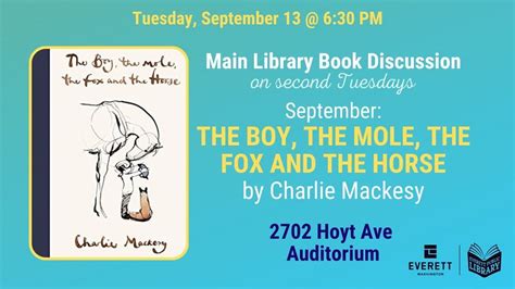Main Library Book Club The Boy The Mole The Fox And The Horse By