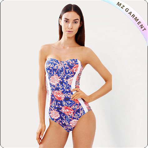 Adult Ramage One Piece Monokini Strapless Lavender Topper