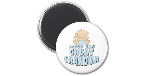 Proud New Great Grandma T Shirt Magnet Zazzle
