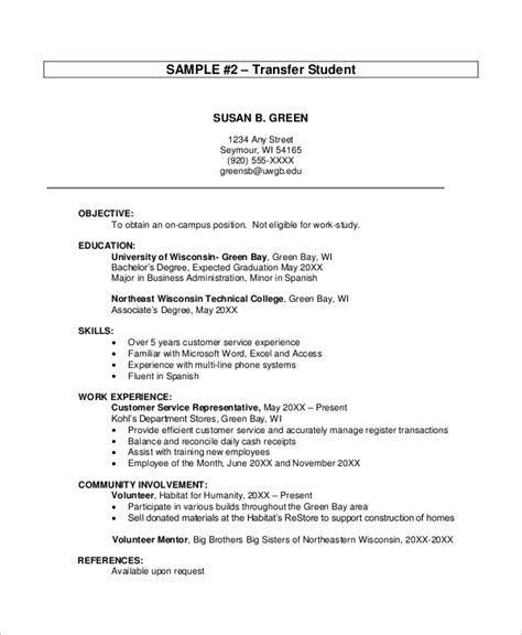 List your principal responsibilities making sure to focus on transferable skills. FREE 7+ Student Resume Examples Samples in MS Word | PDF