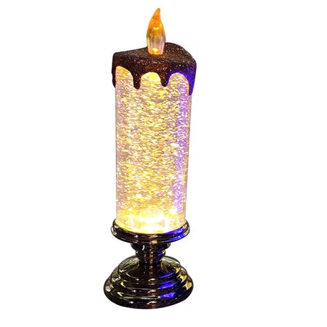 Swirling Glitter Flameless Christmas Candles Add Great Christmas Vibe