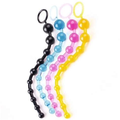 20pcslot New Comfortable Silicone Anal Plug Waterproof 10 Beads