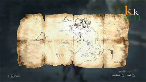 Assassins Creed 4 Black Flag Treasure Map 749 625 Salt Lagoon YouTube