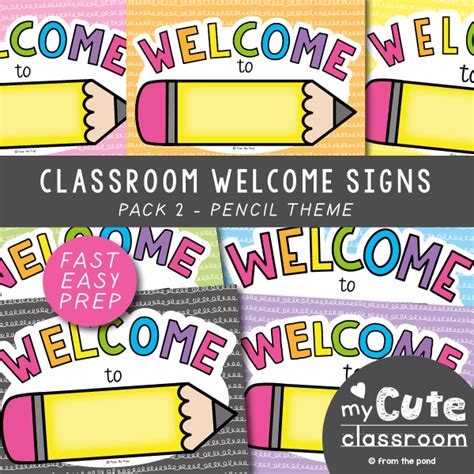 Classroom Welcome Signs From The Pond
