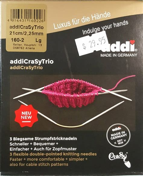 Unfollow addi knitting needles to stop getting updates on your ebay feed. ADDI CraSy Trio Knitting Needles