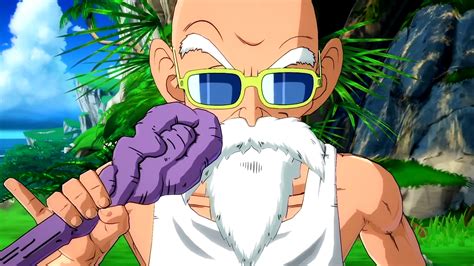 Dragon Ball Fighterz Adds Master Roshi To The Roster Cat With Monocle