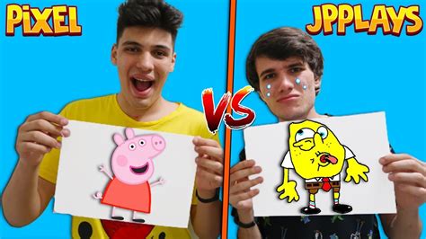 Desafio Do Desenho Com Jpplays Bob Esponja E Peppa Pig Youtube