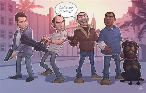 Ilustración De Grand Theft Auto V Borntoplay Blog De Videojuegos