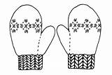 Coloring Mittens Mitten Warm Keep Hand Template sketch template
