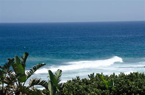 The Indian Ocean Rolls Into Shore On The Northern Kwa Zulu Natal Coast