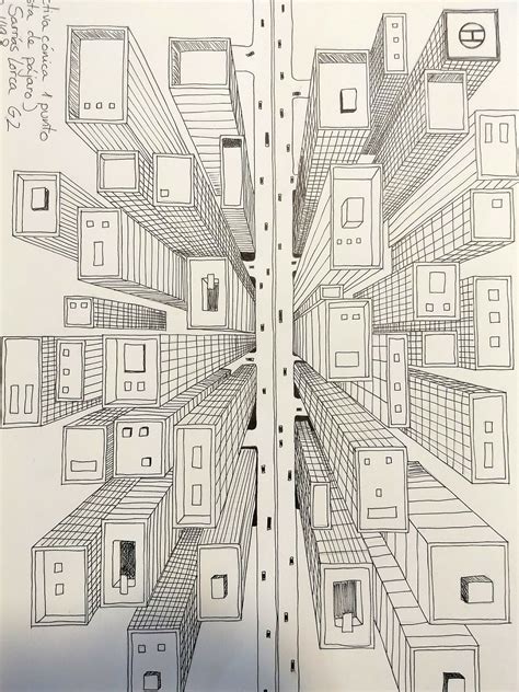 One Point Perspective Drawing Worksheet