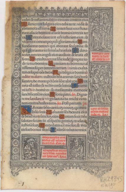 Old World Auctions Auction 146 Lot 814 Book Of Hours Leaf