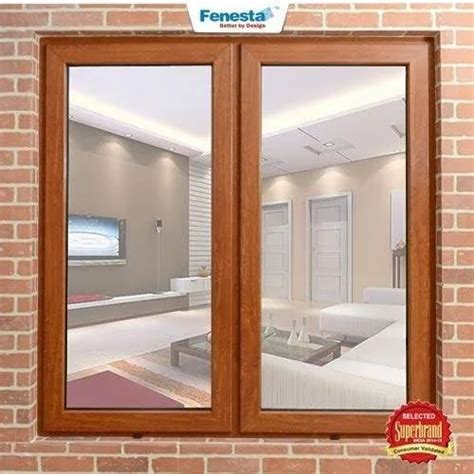 Light Oak Plain Fenesta Upvc Casement Window For Residential At Rs