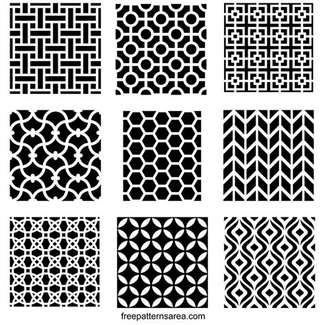 Seamless Geometric Patterns A Collection Of 9 Repeating Designs