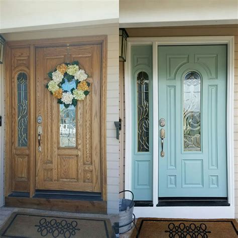 Thousands of you weighed in on what color i should paint my front door and over 90% of you chose either navy or robin's egg blue (my personal faves too). love my new front door look. beachy feel. Benjamin Moore ...