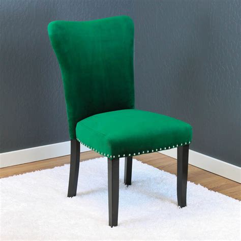 Aalten Emerald Green Velvet Dining Chairs Set Of 2