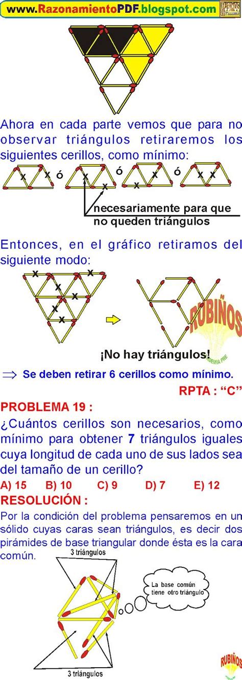 Taller de matematica con fosforos,. PALITOS DE FOSFOROS ACERTIJOS GEOMÉTRICOS EJERCICIOS ...