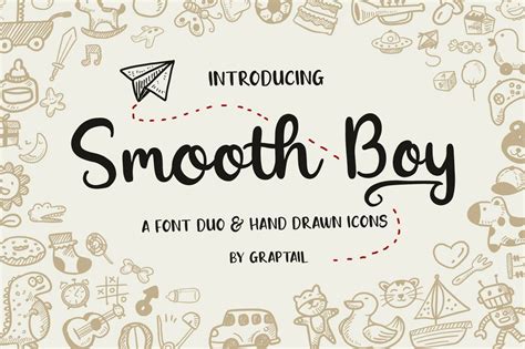 Smooth Boy Fonts And Icons 31598 Script Font Bundles