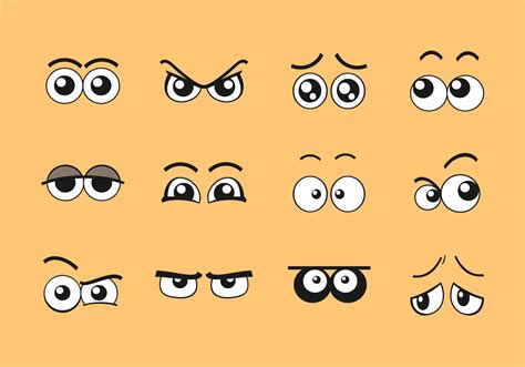 Cartoon Eyes Vector Set 524560 Vector Art At Vecteezy