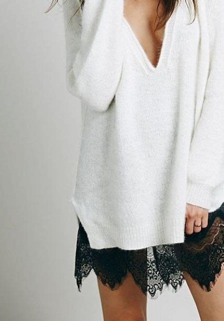 15 Girlish Ways To Wear A Sweater With Lace Styleoholic