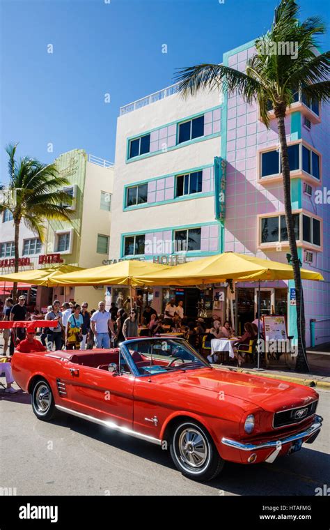 Miami Beach Florida Ocean Drive Art Deco Weekend Community Festival