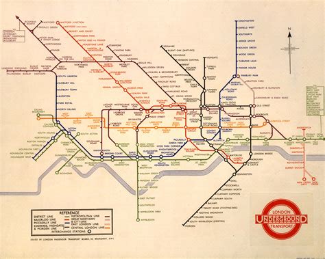 Vintage London Transport Underground Diagram Of Lines Index Tube Map Sexiz Pix