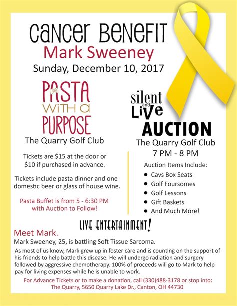 Cancer Benefit Flyer Design Announcements Paper And Party Supplies