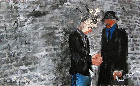 Two Men Talking Painting By Fernando Rodríguez Salas Saatchi Art