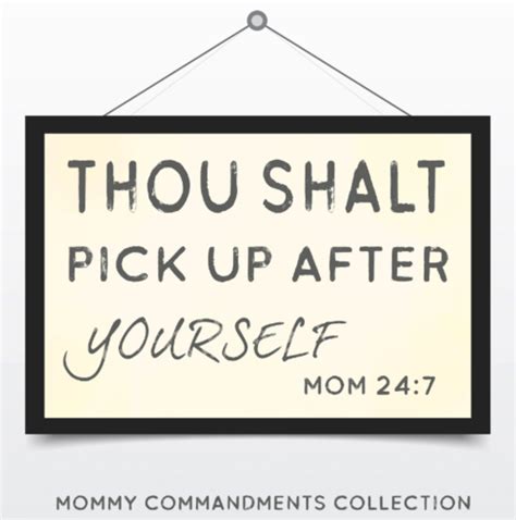 Thou Shalt Pick Up After Yourself Poster Personalized