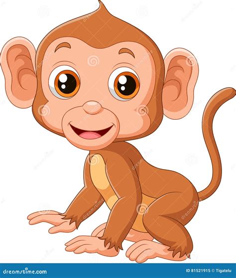 Cute Baby Monkey Stock Vector Illustration Of Animal 81521915